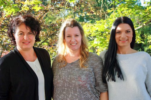 Unsere Sekretärinnen: Petra Pfister, Claudia Hirt, Daniela Baier